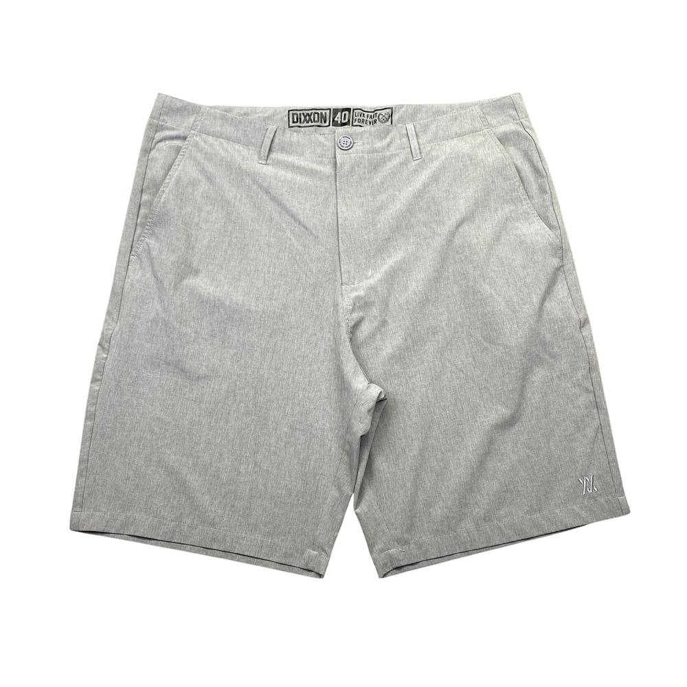 DIXXON 40 Mens Golf Shorts Gray‎ Heathered Performance Flat Front Sz 40 Fits 39"